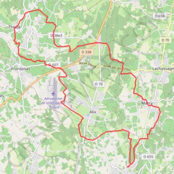 Trace GPS Charnay 23Km, itinéraire, parcours