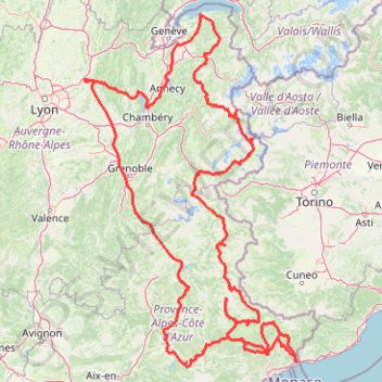 Trace GPS Grande alpes option 3, itinéraire, parcours