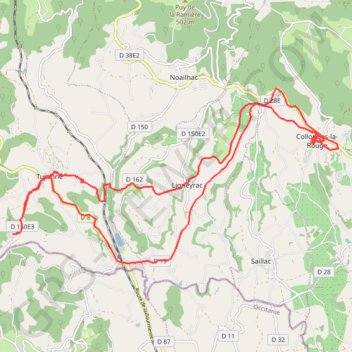 Trace GPS La Gironie (Collonges la Rouge), itinéraire, parcours