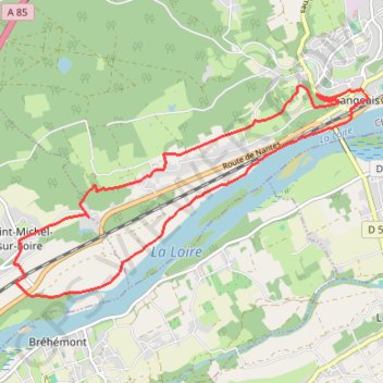 Trace GPS Boucle Loire, itinéraire, parcours