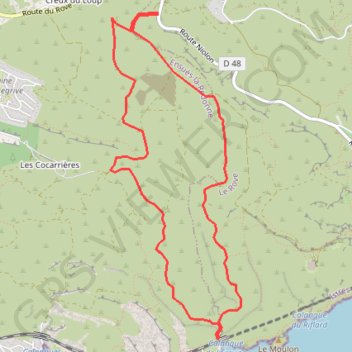 Trace GPS Calanque de l'Erévine, itinéraire, parcours