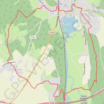 Trace GPS Circuit forestier - Brionne, itinéraire, parcours