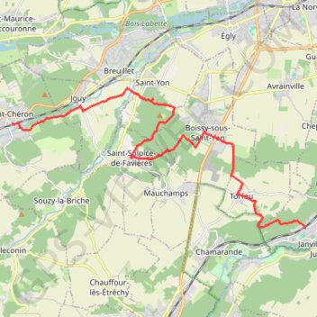 Trace GPS De Lardy à Saint Cheron, itinéraire, parcours