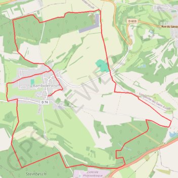 Trace GPS Circuit de la Vallée du Bambesch - Bambiderstroff, itinéraire, parcours