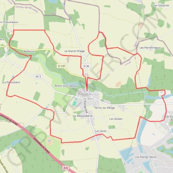 Trace GPS Autour du bois du Moulin à Vent, itinéraire, parcours