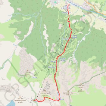 Trace GPS Rocher de l'Yret, itinéraire, parcours