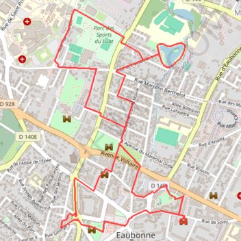 Trace GPS A la découverte d Eaubonne, itinéraire, parcours