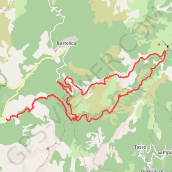 Trace GPS Pistes de Zipitoli - Bastelica, itinéraire, parcours