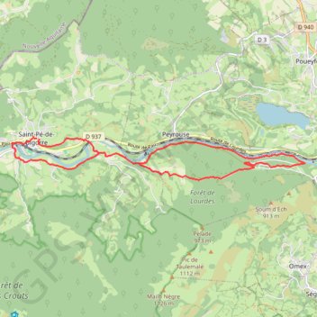 Trace GPS [Itinéraire] Circuit n°2 - Lourdes - Au fil du Gave, itinéraire, parcours