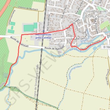 Trace GPS Détour Herrlisheim, itinéraire, parcours
