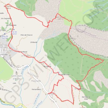 Trace GPS Mont Charvin en boucle, itinéraire, parcours