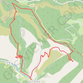 Trace GPS Sentier du Lique Ser - Saint-André-de-Valborgne, itinéraire, parcours