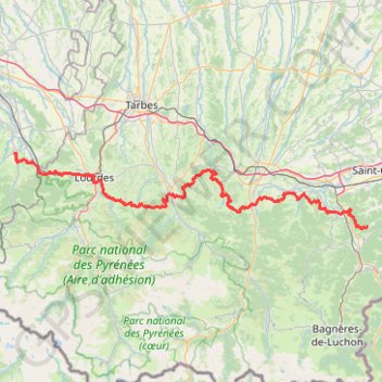 Trace GPS GR 78 : De Génos (Hautes-Pyrénées) à Asson (Pyrénées-Atlantiques), itinéraire, parcours