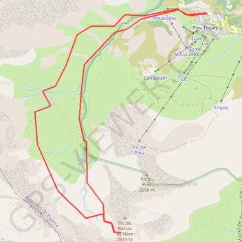 Trace GPS Piau-Engaly Fermentas, itinéraire, parcours