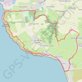 Trace GPS La Hague - Entre bois et falaises, itinéraire, parcours
