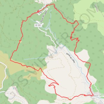Trace GPS Les corniches de Lauroux, itinéraire, parcours