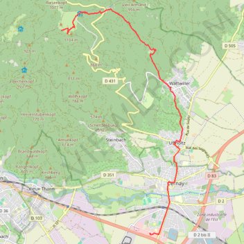 Trace GPS Molkenrain Huffholtz, itinéraire, parcours