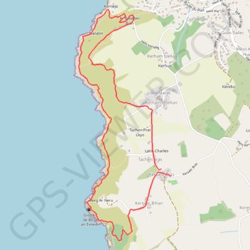 Trace GPS Kersalic-Malabri-Kerham, itinéraire, parcours