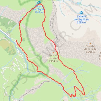 Trace GPS Cirque de Troumouse - Tour de Lieusaube, itinéraire, parcours