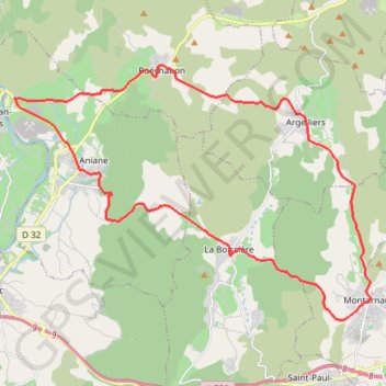 Trace GPS Le Cœur d'Hérault à vélo - La route médiévale - Aniane, itinéraire, parcours