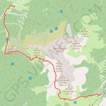 Trace GPS Molliessoulaz - Refuge des Arolles, itinéraire, parcours