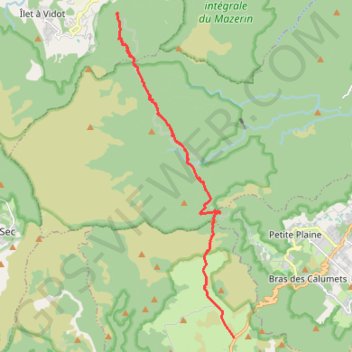Trace GPS RandoPitons.re #1230 - De Bourg Murat au Gîte de Bélouve par le Col de Bellevue et la Plaine des Marsouins, itinéraire, parcours