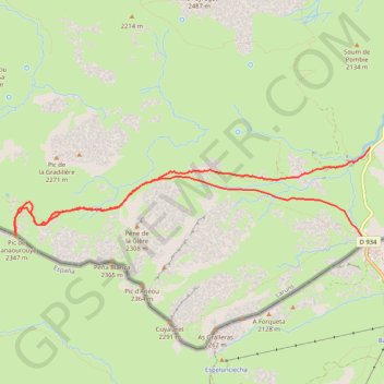 Trace GPS Col Portoulet, itinéraire, parcours