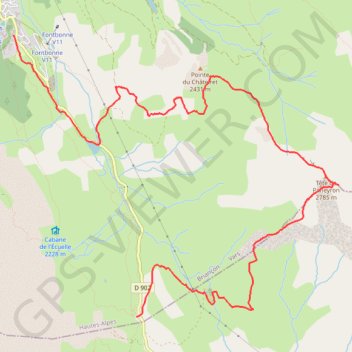 Trace GPS TETE de PANEYRON, itinéraire, parcours