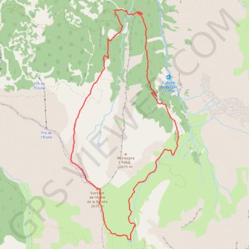 Trace GPS Col de Girabeau la Ratelle, itinéraire, parcours