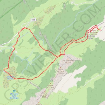 Trace GPS Boucle plateau des Glières, itinéraire, parcours