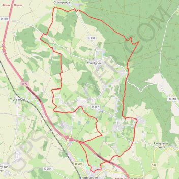 Trace GPS Pougues-les-Eaux, itinéraire, parcours