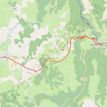 Trace GPS De Monistrole d'Allier à Saugues, itinéraire, parcours