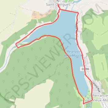 Trace GPS Tour du Lac de la Mouche, itinéraire, parcours