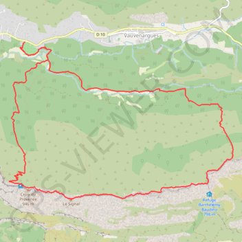 Trace GPS Le Signal, Montagne Sainte-Victoire, itinéraire, parcours