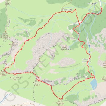 Trace GPS Le Roc de Tavaneuse depuis Prétairié, itinéraire, parcours