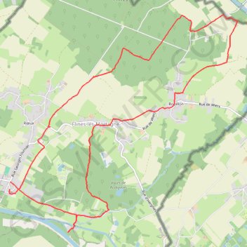Trace GPS Forêt de Flines, itinéraire, parcours