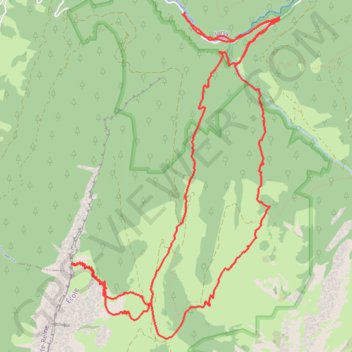 Trace GPS Rando combe cheval, itinéraire, parcours
