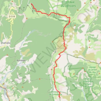 Trace GPS Trail du Glandasse - Col du Rousset, itinéraire, parcours