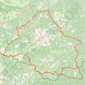Trace GPS GRP Ronde du Canigou - Pyrénées-Orientales, itinéraire, parcours