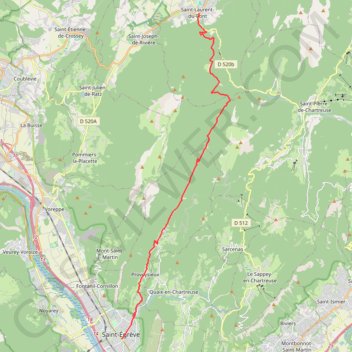 Trace GPS Col de la Charmette, itinéraire, parcours