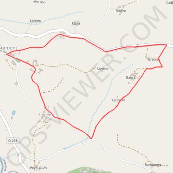Trace GPS Gramont - Balade des hameaux, itinéraire, parcours