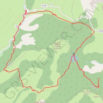 Trace GPS Tour du mont lieuche, itinéraire, parcours