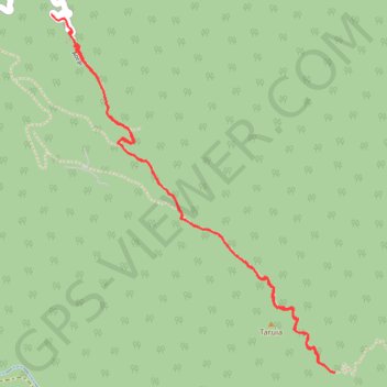 Trace GPS TAHITI - PEDESTRE - Pirae - Col de Hamuta depuis le belvédère, itinéraire, parcours