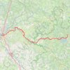 Trace GPS V 93 Limoges - Vassivière (Véloroute), itinéraire, parcours