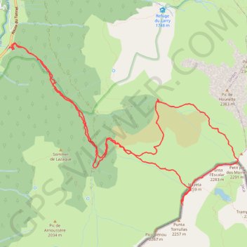 Trace GPS Pics de Belonseiche et el Escalar depuis viaduc Arnousse, itinéraire, parcours