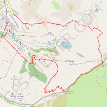 Trace GPS Tête-Mercière, itinéraire, parcours