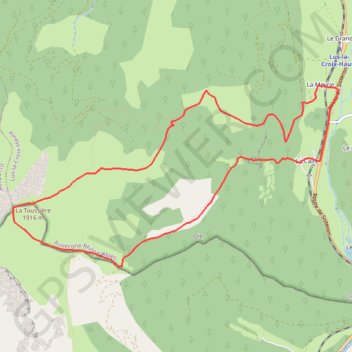 Trace GPS Toussière, itinéraire, parcours