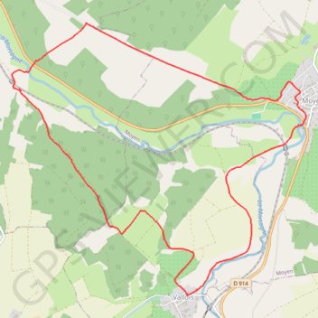 Trace GPS Vallée de la Mortagne, itinéraire, parcours