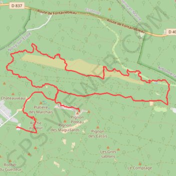 Trace GPS De la Croix Saint-Jérôme à l'aqueduc de la Vanne, itinéraire, parcours