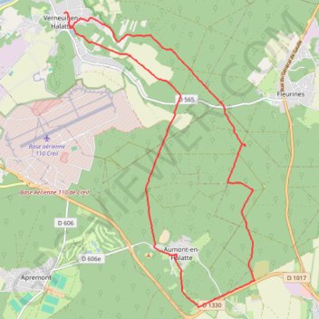 Trace GPS Randonnée Verneuil en Halatte, itinéraire, parcours